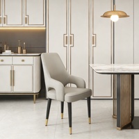 Chaises de salle à manger de luxe nordiques modernes avec un design doux, certifiées CE UE pour les hôtels, les restaurants et l'extérieur