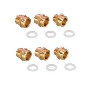 Adaptateur de tuyau d'arrosage en laiton massif sur mesure 3/4 GHT mâle x 1/4 NPT <span class=keywords><strong>femelle</strong></span> - Raccord de tuyauterie - Product Image 2