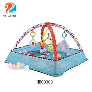 सुरक्षा बच्चे कपास foldable खेलने चटाई शिशु गतिविधि जिम चटाई बच्चे गेंद पूल बच्चों इनडोर खेल पैड के साथ बाड़