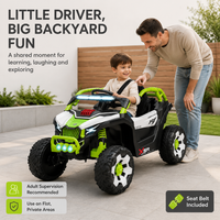Voiture électrique tout-terrain pour enfants 6V4.5AH*2, 4 roues motrices, jouets pour enfants avec musique, lumières LED, plusieurs couleurs, voitures électriques