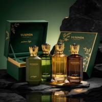 Botol Parfum Produk Baru Hijau Custom 100Ml Persegi Alas Tebal 50Ml Botol Parfum dengan Kemasan dan Tutup