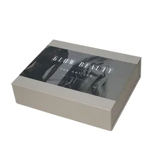 Factory Customize Luxury magnetic glow beauty gift boxes paper boxes with full cmyk logo printing