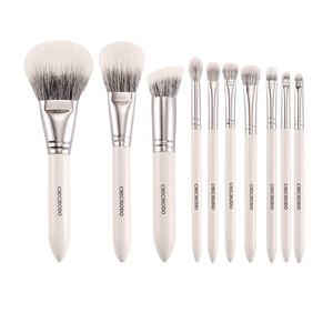 Set de 10 Brochas de Maquillaje <span class=keywords><strong>Mubai</strong></span>, Pelo de Super Badger, Mango de Madera, para Aplicación Angular de Rubor, Corrector y Base - Product Image 1