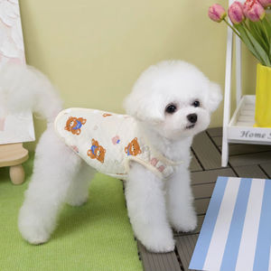 <span class=keywords><strong>2026</strong></span> Atacado Roupas de Cachorro de Desenho Animado Outono Inverno Pijama Colete de Algodão com Botões nas Costas para Teddy Bear Bichon Cães Pequenos - Product Image 4