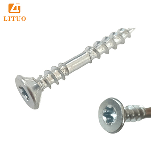 Vis autotaraudeuses à tête cylindrique à filetage partiel en zinc blanc - Product Image 3