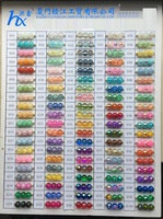 Perles de Verre Craquelé Violet, Perles Éclatantes de Cristal Bicolores Rose et Bleu, Tendance, 8 mm, pour la Fabrication de Bracelets Charmants