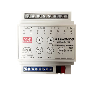 Actionneur de gradation KNX Mean Well Kaa-4r4v-10s 4 canaux, sortie 0-10V, 230VAC 8A - Product Image 4