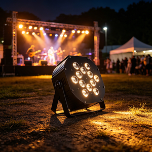 Nuevo Modelo <span class=keywords><strong>de</strong></span> Luz LED RGBWA UV para Eventos, Bodas, DJ, Hoteles - Control DMX512 Inalámbrico, Luz <span class=keywords><strong>de</strong></span> Aluminio Iónico - Product Image 1