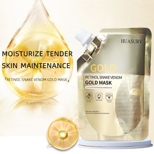 Masque Visage Hydratant <span class=keywords><strong>Anti</strong></span>-Âge à l'Or 24K, au Rétinol et au Venin de Serpent, Masque Peel-Off Beauté Or, Soin de la Peau, Marque Blanche - Product Image 2