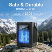Générateur solaire portable 300W 240Wh avec batterie LiFePO4, charge rapide PD, sorties multiples, port DC pour voiture, station d'alimentation d'urgence extérieure