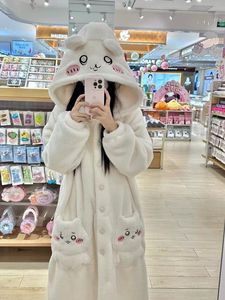 <span class=keywords><strong>Pijama</strong></span> de mujer de invierno con forro polar, estilo largo, con capucha, de felpa, diseño de dibujos animados, para estar en casa, <span class=keywords><strong>disfraz</strong></span> de cosplay para fiesta IM152-W - Product Image 6