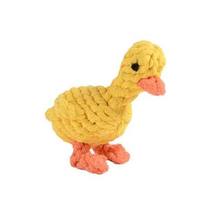 Giocattoli per Animali Domestici, Paperella Gialla in Corda di Cotone Intrecciata a Mano, Giocattolo da Masticare per Cani per la Pulizia dei Denti - Product Image 3