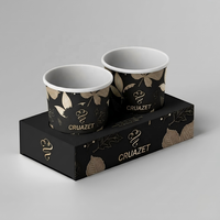 Support de gobelets en papier personnalisé à faible MOQ, plateau en pâte moulée écologique pour la livraison de café indépendant, certifié DDP