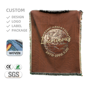 New Design Ins <strong>Custom</strong> Cotton <strong>Woven</strong> <strong>Blanket</strong> Jacquard Tapestry Picnic <strong>Blanket</strong> - Product Image 1