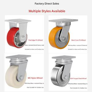 Heavy-duty casters 4-5 ton casters ultra-high load-bearing machinery and equipment MC nylon steel core PU forged steel caster - Product Image 2
