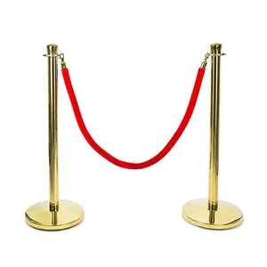 Barriera della corda del supporto dell'oro con la parte superiore della corona per la posta di santion di nozze per il tappeto rosso
