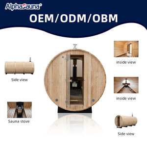 Sauna Humide à Vapeur Extérieur avec Dressing Sauna Baril 8 Personnes avec Réchaud Harvia Personnalisé - Product Image 3