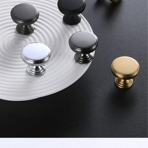 Modern Minimalist Zinc Alloy Round <b>Pull</b> Handle for Kitchen Cabinet Dresser <b>Drawer</b> Bedroom Bathroom-Durable & Easy Installation - Product Image 2