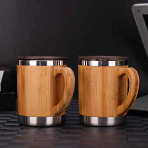 Tasse à café isotherme en métal pour le commerce international, avec poignée et couvercle, anti-fuite, cadeau d'affaires pour le bureau et la voiture - Product Image 1