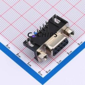 D-SUB-DR-9PCM-CB D-Sub/VGA Connector Bent Lead Through Hole Connector Female 9P Right Angle Insert 2 - Product Image 1