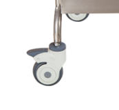 MT MEDICAL Chariot médical à deux couches Chariot d'hôpital en acier inoxydable Chariot de laboratoire d'urgence Chariot d'instruments durables - Product Image 5