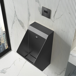 Urinarios Inteligentes para Baño Masculino, Color Negro Mate, con Sensor Automático de Descarga, Montados en la Pared - Product Image 2