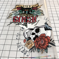 Échantillon Gratuit Vente en Gros Plastisol Transfert Thermique Impression Sérigraphique Designs OEM Vêtements T-shirt Film Autocollant Étiquette Noël Halloween