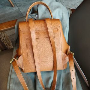 Sacs à dos élégants pour femmes, mode coréenne, sac à dos classique en cuir de vache véritable, sacs à bandoulière de voyage pour femmes, en cuir de vache - Product Image 4