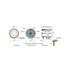 Capteur d'ozonite et de dioxyde d'azote Alphasense O3 No2 OX-A431 à quatre électrodes électrochimiques, détecteur environnemental - Product Image 1