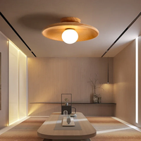 Plafonnier moderne en bois de noyer à hauteur réglable pour allée, couloir, passage, escalier, LED à intensité variable avec garantie d'un an