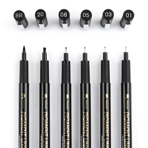 Mobee P-621A6 hochwertiges Fineliner-Markierung sset Fabrik großhandel mit feinem Punkt marker auf Wasserbasis für Künstler - Product Image 2