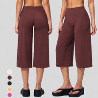 Leggings pour femmes taille haute, coupe large, pantalon de sport court, séchage rapide, capri 7 pouces, pantalon de yoga, tenue de sport, logo personnalisé