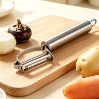 Éplucheur multifonctionnel en métal pour fruits, pommes de terre, châtaignes d'eau, éplucheur à légumes en acier inoxydable pour la cuisine