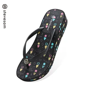EVA Rubber Flip Flops Waterproof and Anti-Slip Womens Strap Slippers for Party Wedding for Summer and Spring Beach Use