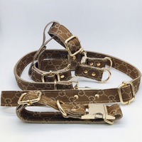 Laisse pour chien GG transfrontalière en promotion, sangle de poitrine en polyester épaissi résistant à l'usure avec embout métallique, laisse pour animaux de compagnie