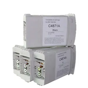 Compatible wide format Ink Cartridge No. 80#, C4871A, C4846A, C4847A, C4848A for HP Designjet1050 Designjet 1055