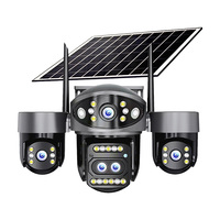 Caméra PTZ sans fil solaire VESAFE QD10-AOV 8K 20MP IP66 étanche avec zoom 8X, sécurité extérieure, carte SIM 4G, 12000mAh V380-Pro