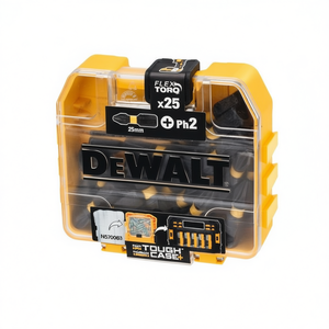 DeWalt Flex Torq <b>Screwdriver</b> <b>Bit</b> <b>Set</b> 25mm Ph2 25 Pieces Tough Case Storage - Product Image 2