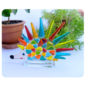 Décoration de chien en verre fusionné, sculpture en verre fusionné coloré, décoration d'intérieur, <span class=keywords><strong>animaux</strong></span> sur mesure, figurine en verre fusionné, attrape-soleil - Product Image 3
