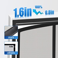 Moustiquaire magnétique auto-fermante en polyester robuste pour portes françaises – Anti-insectes pour chambre et salon
