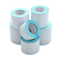 40*30mm 800 buah/rol kertas vinil termal cetakan kode batang label stiker perekat langsung kosong