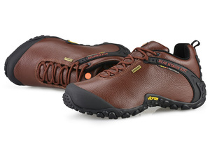 Meilleures ventes de bottes de randonnée pour hommes, vente en gros, cuir véritable, imperméables, chaussures de sport d'escalade, été/hiver, semelle en caoutchouc/EVA - Product Image 4