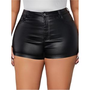 Mini-jupes en cuir PU pour femmes FOXA, taille plus, taille haute, moulantes, avec poches, pour club et soirées - Product Image 1