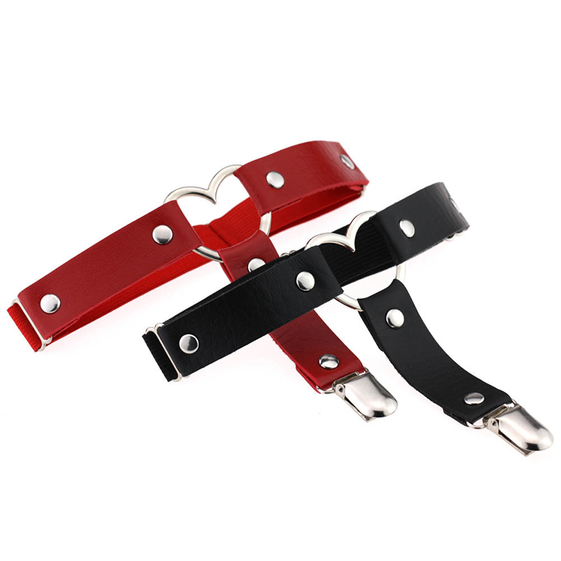 Handmade Leather Girls Harajuku Punk Hip-hop Heart-Shaped Garter Belt Foot  Ring Strap Leg Loop Socks Accessories Women's Fashion| Alibaba.com