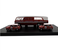 Modèle de voiture de course Mini BMC, voiture en métal moulé sous pression, affichage réaliste de collection, échelle 1:76