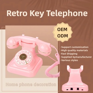 Téléphone Filaire à Cadran Rotatif Style Ancien – Téléphone <span class=keywords><strong>Fixe</strong></span> de Bureau en Plastique Durable pour Maison, Bureau, Hôtel, École et Vente en Gros - Product Image 2