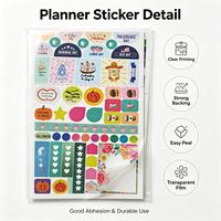 Autocollants personnalisés pour planificateur de productivité, étiquettes adhésives en papier découpées à la forme, impression pour décoration de journal, vente en gros OEM