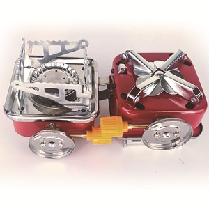 Réchaud à gaz butane miniature carré d'extérieur, portable, pliable, avec déflecteur de vent et dispositif d'allumage, équipement de cuisine pour le camping - Product Image 3