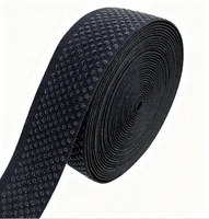 Ruban élastique antidérapant noir à faible MOQ avec motif à pois en silicone pour vêtements et sous-vêtements XHS001