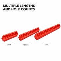 Mangeoire longue pour l'élevage, abreuvoir multi-trous rectangulaire, distributeur en bande longue pour poulets, canards, oies, cailles